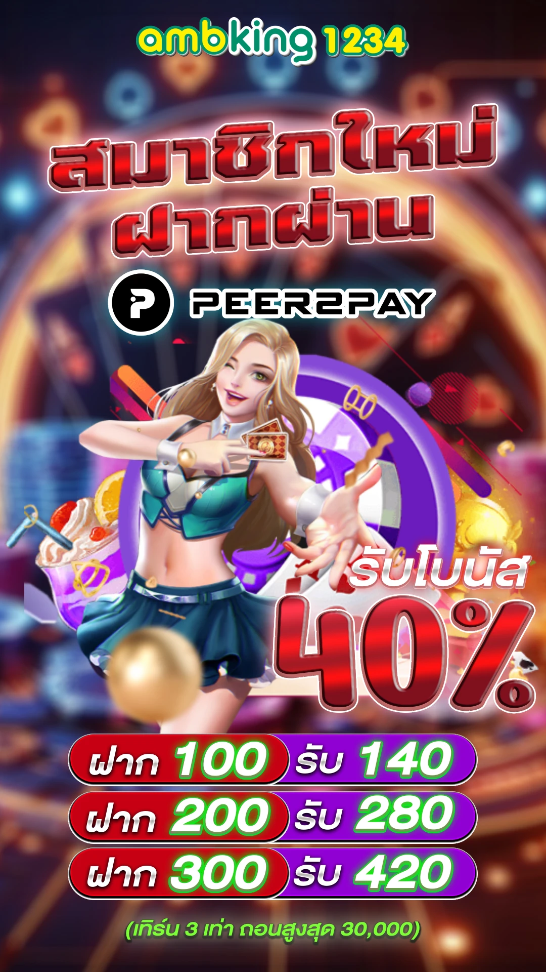 ปั่นสล็อตทรูวอเลท - แบนเนอร์โปรโมชั่น