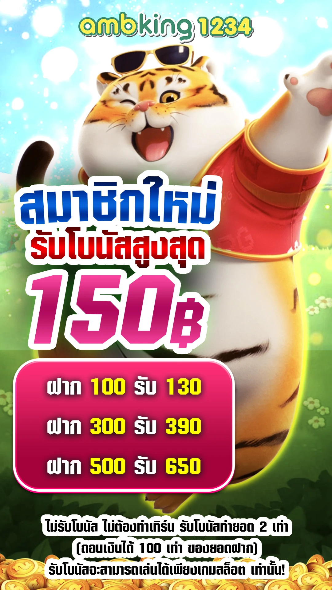 เว็บตรง 100 ไม่มี ขั้นต่ำ - แบนเนอร์โปรโมชั่น